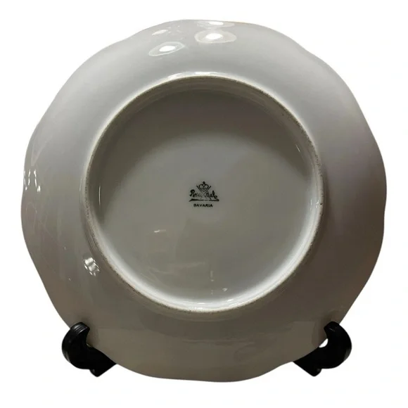 Antique Plate Forget Me Not Rosenthal Bavarian China Hand Painted Signed 1920s - Picture 2 of 2